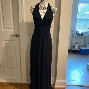 Express halter black maxi dress